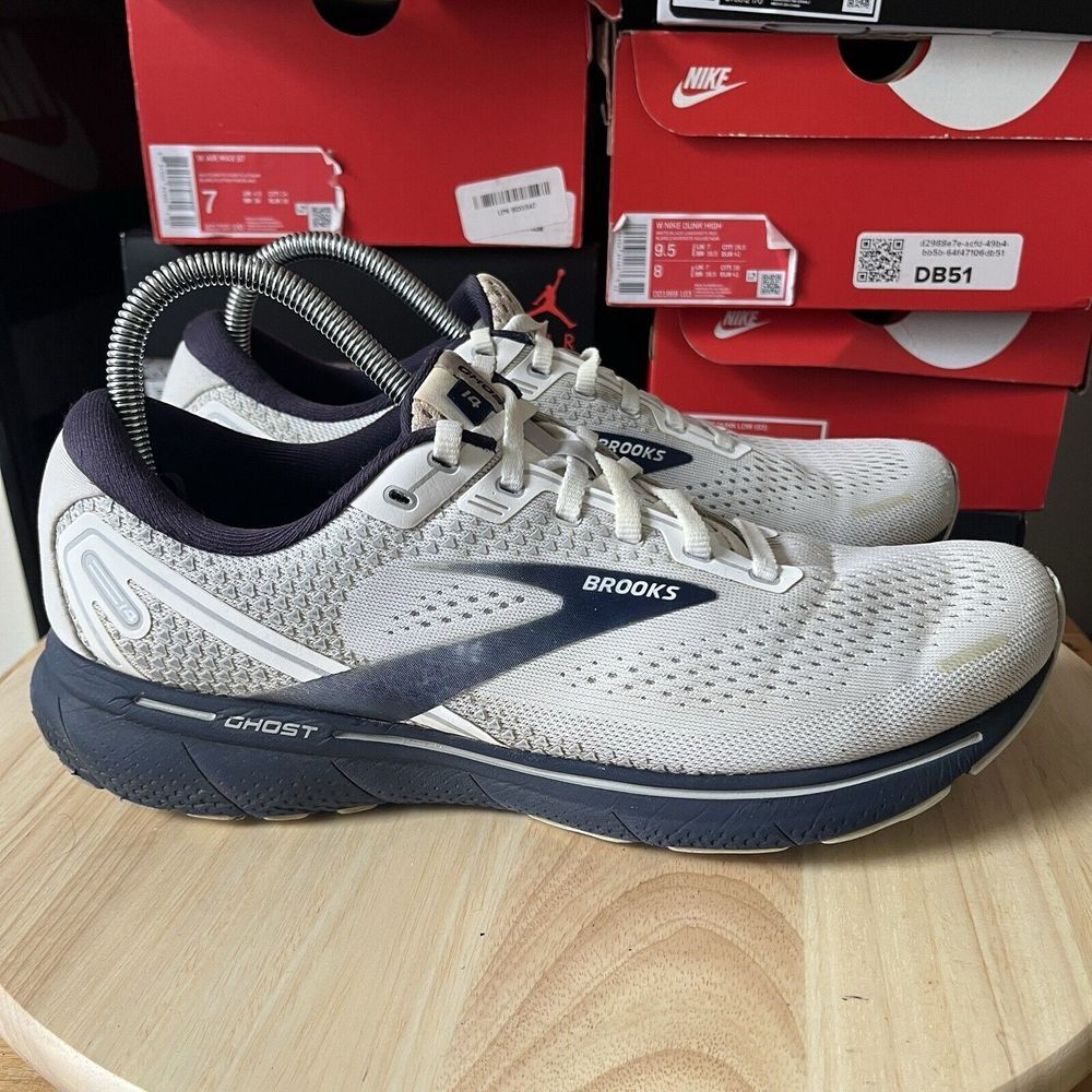 Brooks Ghost 14 Mens Size 10.5 Shoes‎ Gray Athletic Running Sneakers Hiking